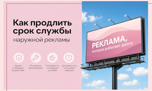 Как продлить срок службы наружной рекламы в  Москве