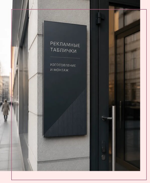 Рекламные таблички в Москве по цене от 4839 р. | РекламаторМск