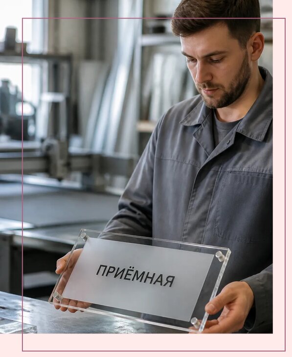 Таблички из оргстекла на заказ в Москве от 4194 р. | РекламаторМск